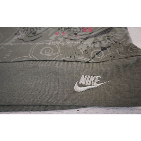 Nike 267070-303 Women's Sz Medium (8-10) Olive Green S/S Cotton Active T-Shirt - Picture 5 of 6